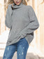 Turtleneck Drop Shoulder Long Sleeve Sweater nicholesgifts