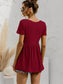 V-Neck Short Sleeve Babydoll Top nicholesgifts