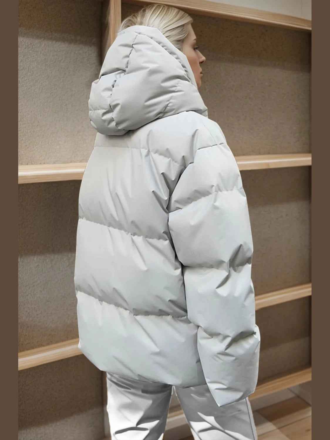 Pocketed Zip Up Hooded Puffer Jacket nicholesgifts