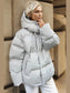 Pocketed Zip Up Hooded Puffer Jacket nicholesgifts