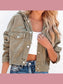 Hooded Dropped Shoulder Denim Jacket nicholesgifts