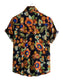 Men's Plus Size Floral Print Short Sleeve Hawaiian Shirt nicholesgifts
