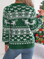 Christmas Element Round Neck Long Sleeve Sweater nicholesgifts