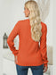 Textured Round Neck Long Sleeve Blouse nicholesgifts