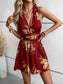 Crisscross Back Printed Romper nicholesgifts