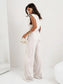Slit Ruched Top and Wide Leg Pants Set nicholesgifts