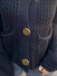 Crochet Button Up Long Sleeve Cardigan nicholesgifts