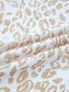 Leopard Ruffle Detail Ribbed Trim Round Neck Sweatshirt nicholesgifts