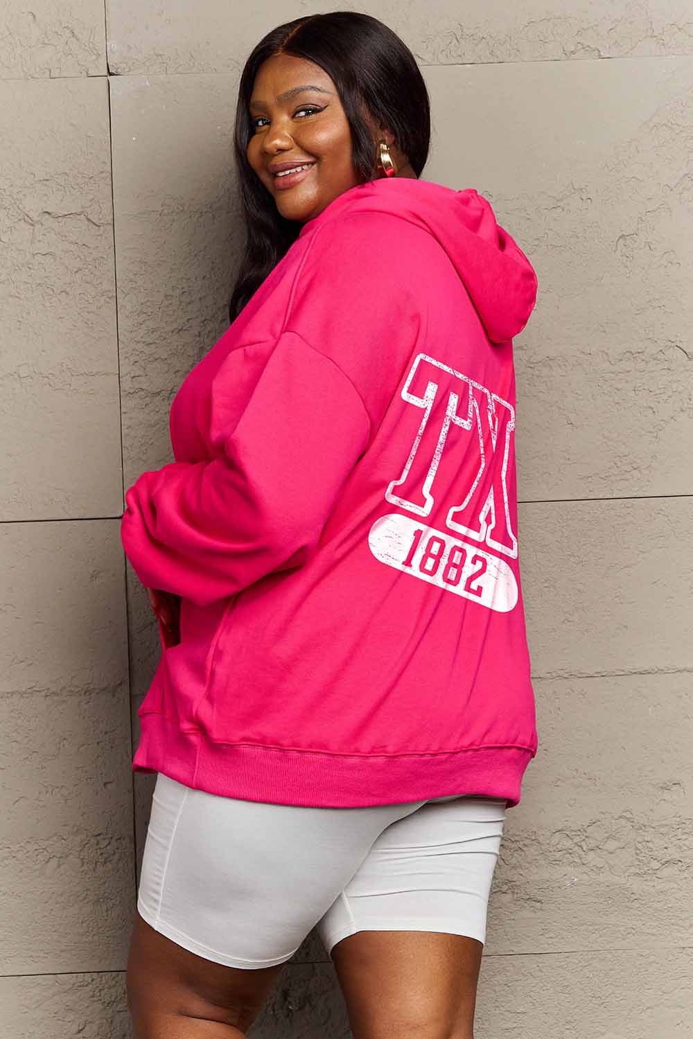 Simply Love Simply Love Full Size TX 1882 Graphic Hoodie Trendsi