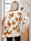 Butterfly Round Neck Long Sleeve Sweater nicholesgifts