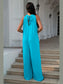 Double Take Full Size Tie Back Cutout Sleeveless Jumpsuit nicholesgifts