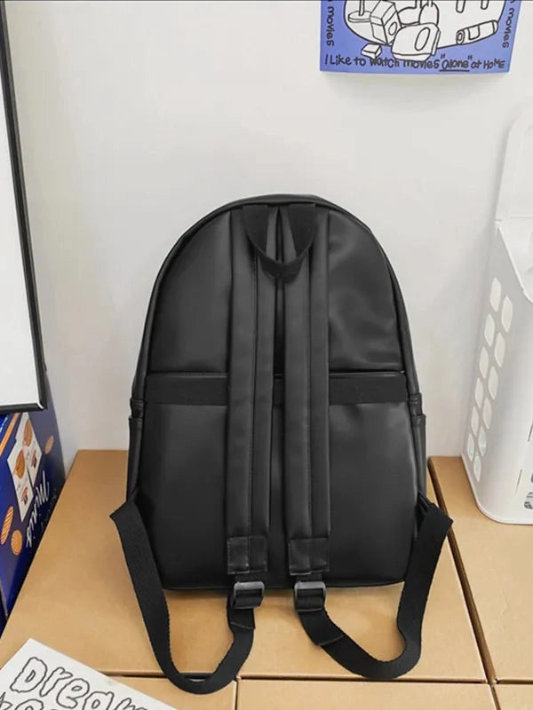 PU Leather Zip Backpack Bag nicholesgifts
