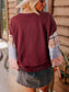 Multi-Pattern Long Sleeve Sweatshirt nicholesgifts