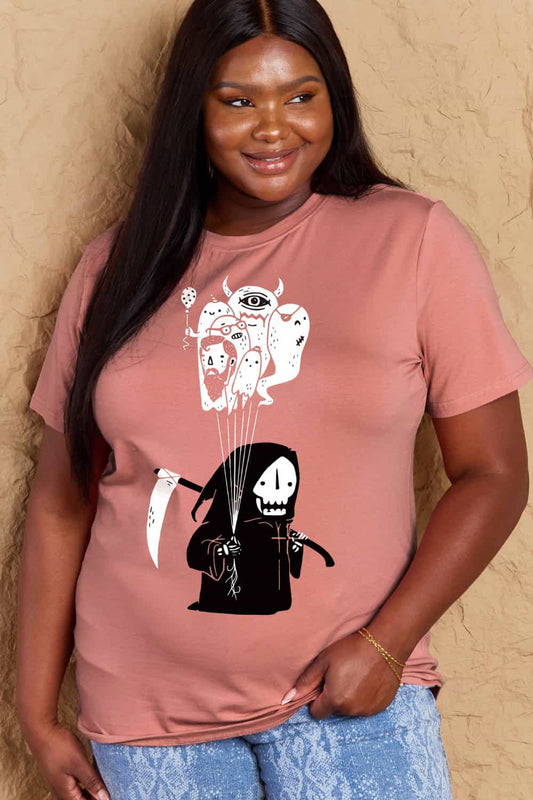 Simply Love Full Size Death Graphic T-Shirt NicholesGifts