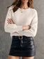 Crew Neck Long Sleeve Sweater nicholesgifts