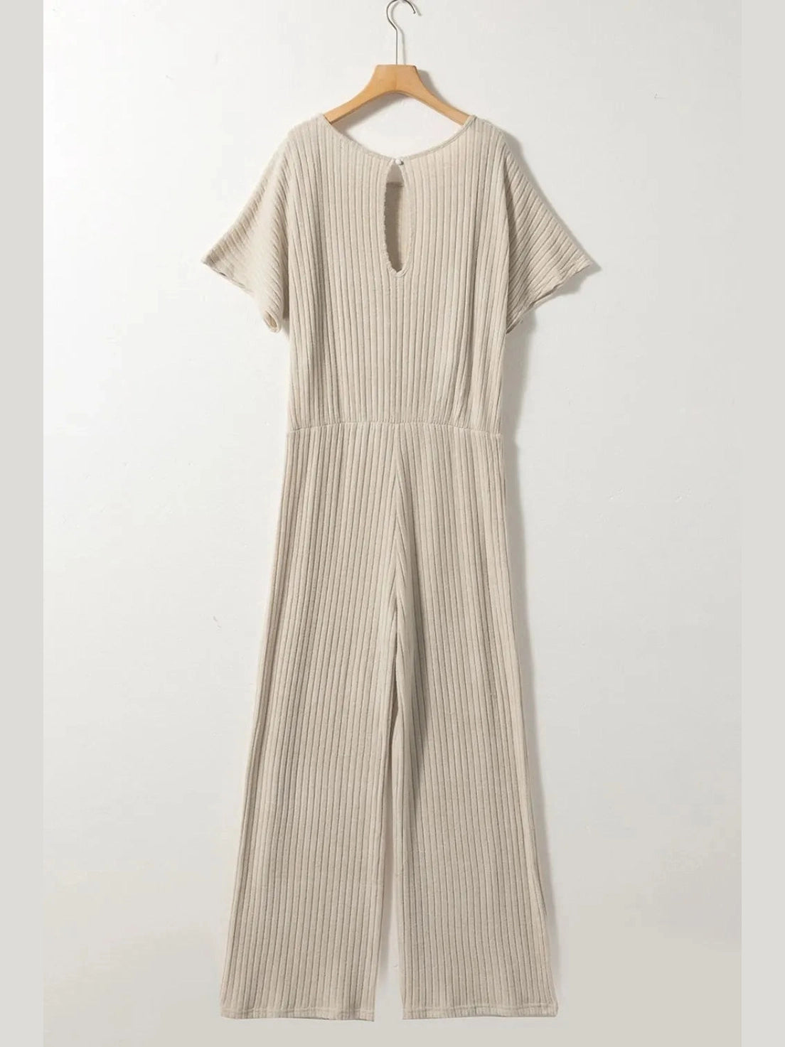 Ribbed Knit Wide Leg Jumpsuit nicholesgifts
