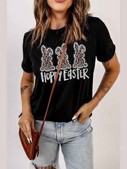 HOPPY EASTER Graphic Tee Shirt Trendsi