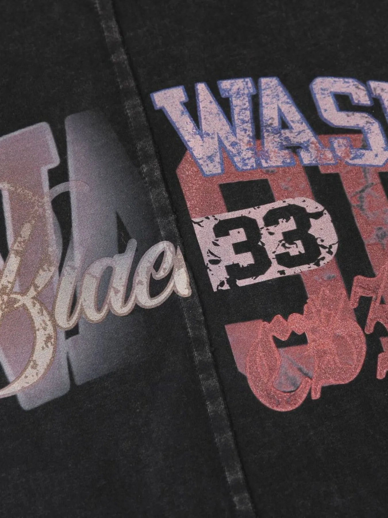 Men's Vintage Washed Letter Graphic T-Shirt NicholesGifts