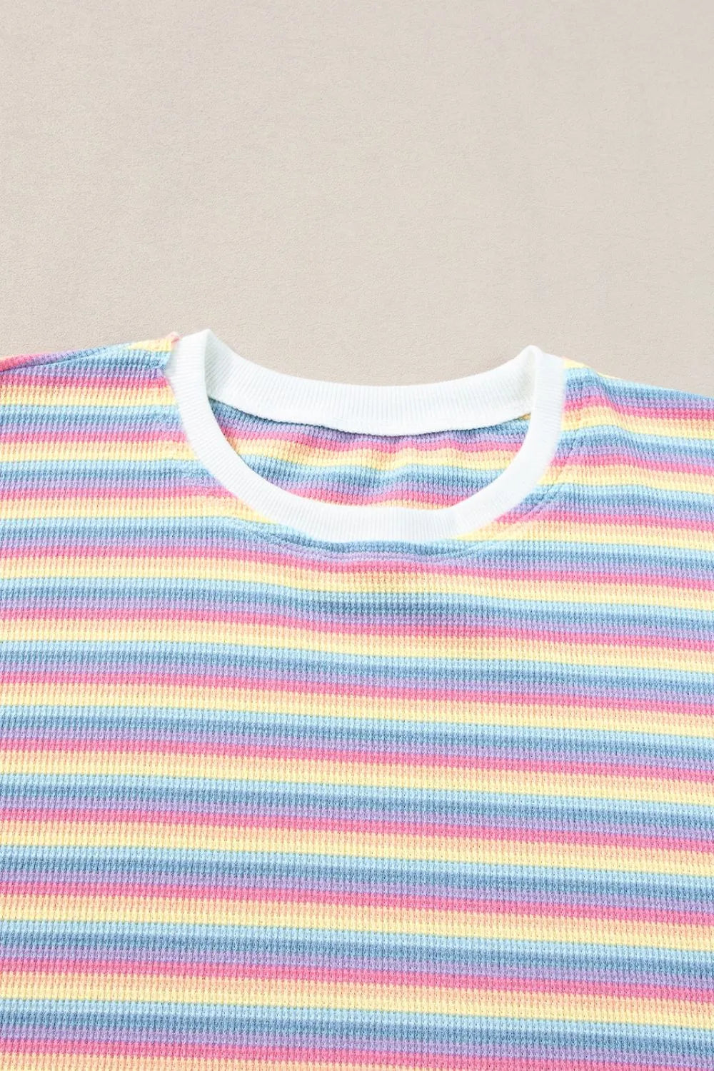 Striped Round Neck Short Sleeve Top and Pants Set NicholesGifts