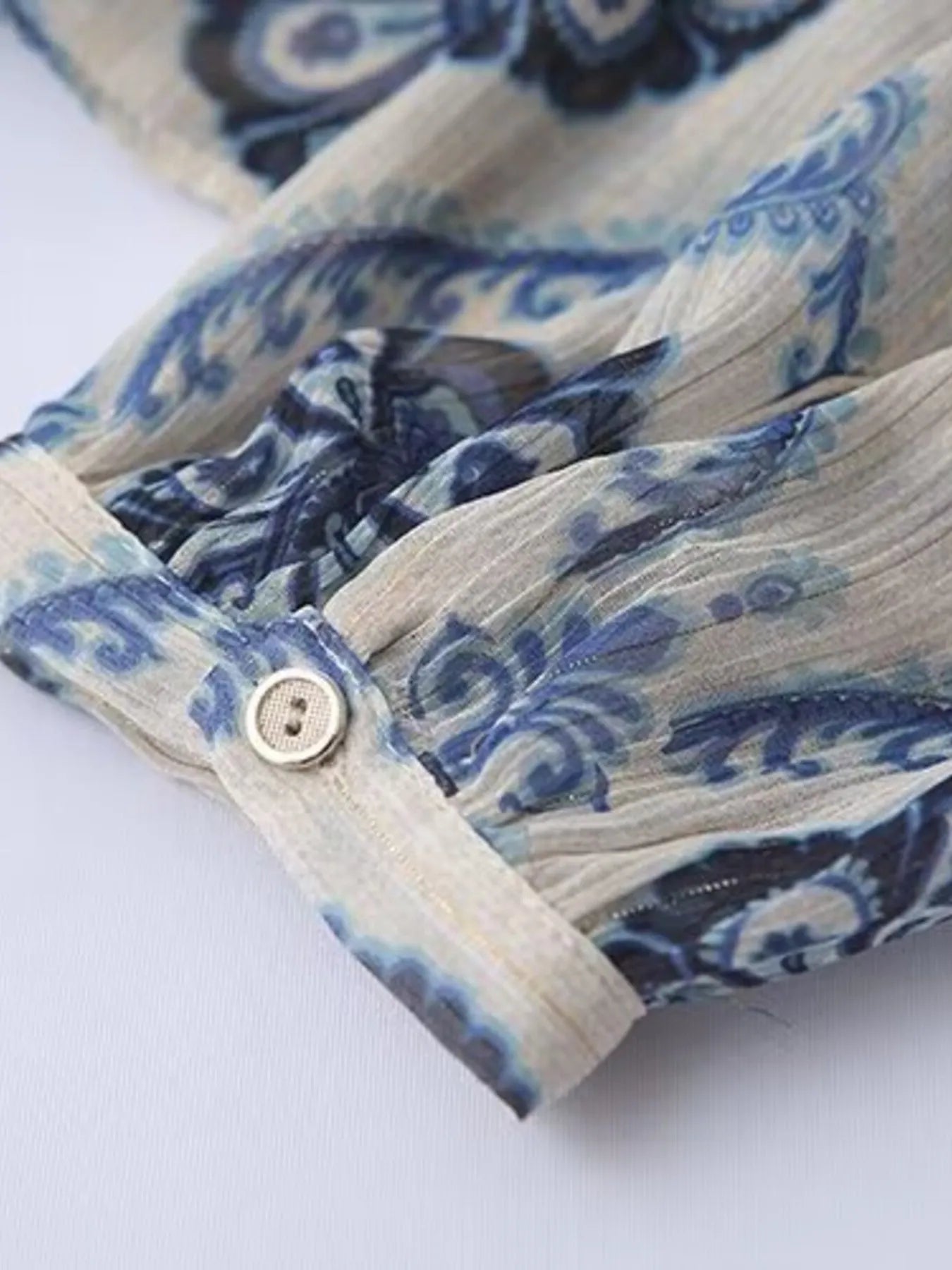 Printed Button Up Long Sleeve Dress NicholesGifts