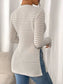Side Slit Striped Long Sleeve T-Shirt nicholesgifts