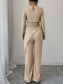 Asymmetric Long Sleeve Top and Pants Set nicholesgifts