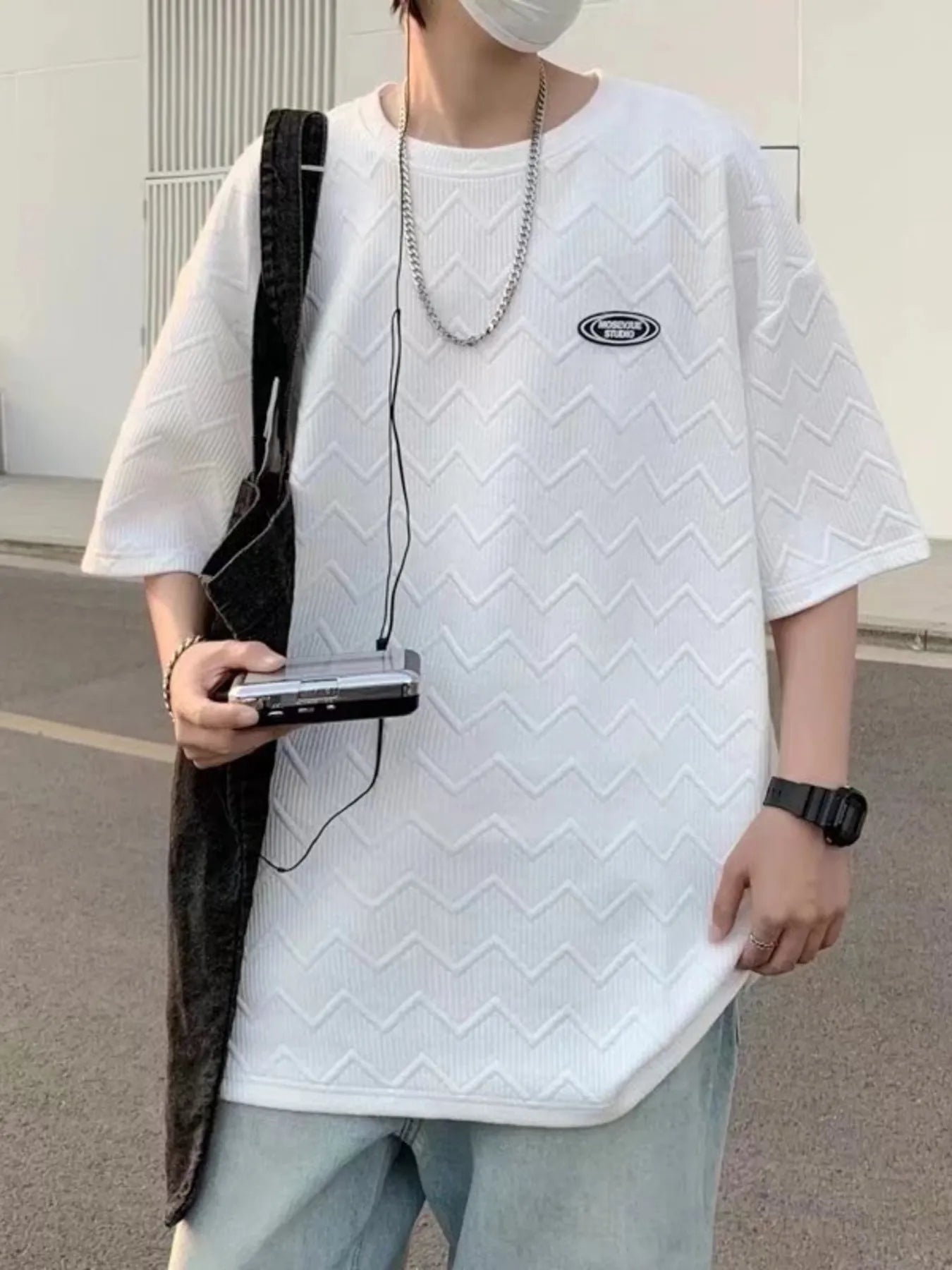 Men's Full Size Round Neck Half Sleeve T-Shirt Plus Size Trendsi