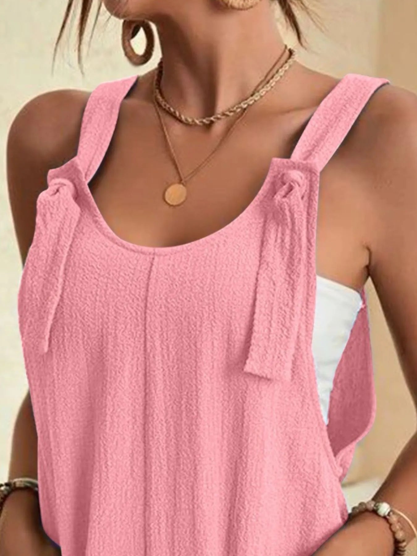 Full Size Knot Strap Romper with Pockets Plus Size nicholesgifts