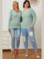 Basic Bae Full Size Ribbed V-Neck Long Sleeve T-Shirt nicholesgifts