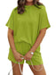 Full Size Ribbed Short Sleeve Top and Shorts Two-Piece Set Plus Size nicholesgifts