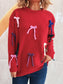 Colorful Bow Round Neck Sweater nicholesgifts