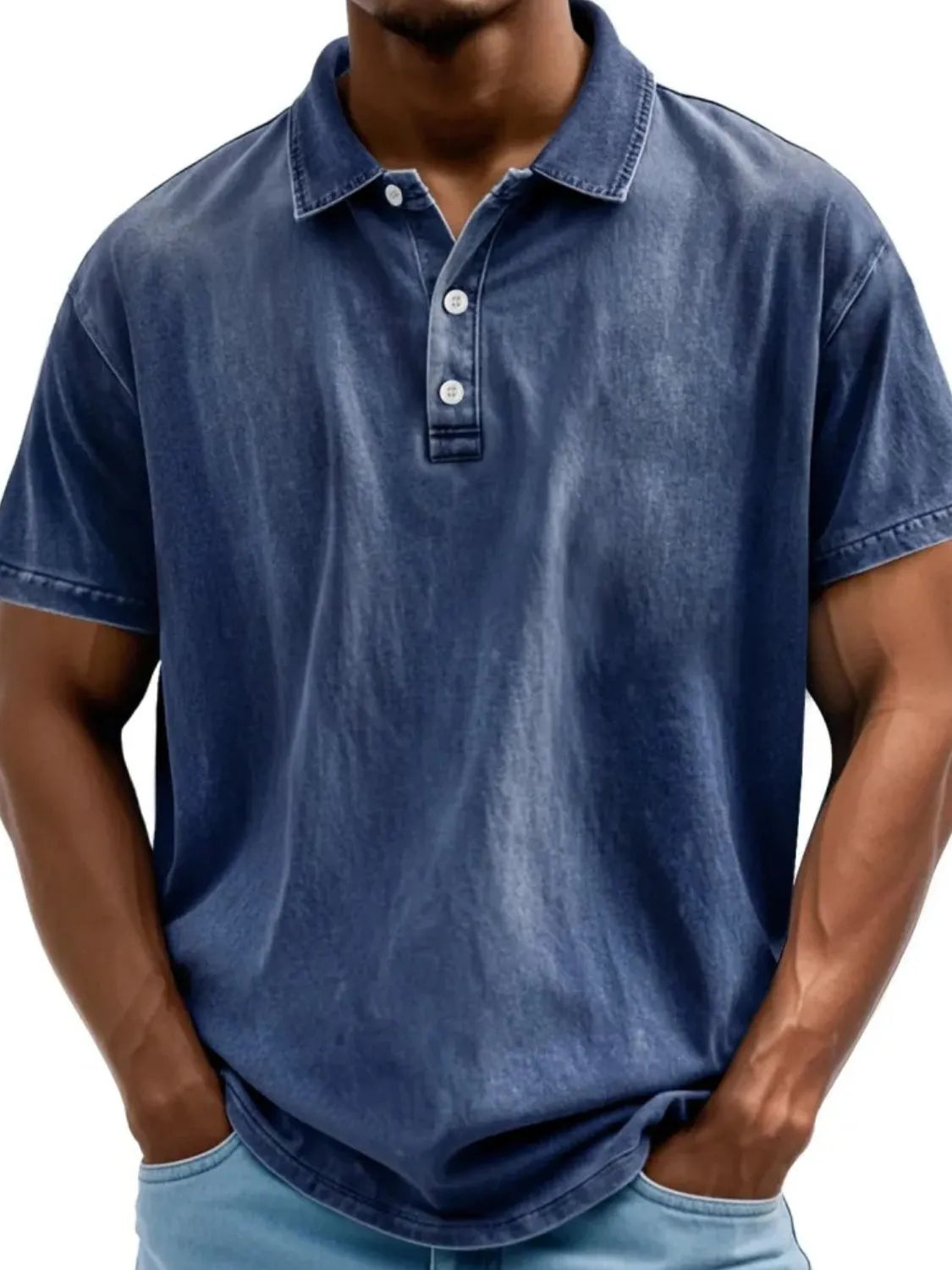 Men's Full Size Collared Neck Short Sleeve Polo Plus Size NicholesGifts
