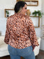 Double Take Full Size Printed Ruffle Trim Balloon Sleeve Shirt nicholesgifts