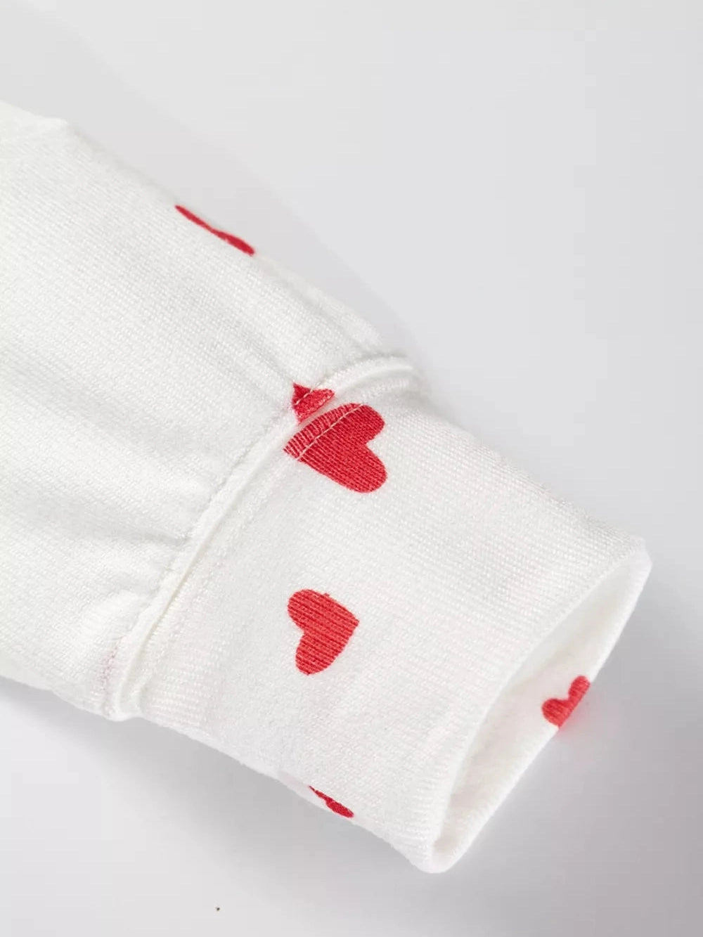Hearts Printed Long Sleeve Top Drawstring Pants Lounge Set nicholesgifts