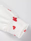 Hearts Printed Long Sleeve Top Drawstring Pants Lounge Set nicholesgifts