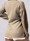 Striped Button Detail Long Sleeve Top nicholesgifts