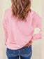 Floral Bunny Round Neck Long Sleeve Sweatshirt nicholesgifts