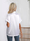 Button Down Collared Neck Short Sleeve Satin Shirt nicholesgifts