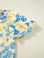 Printed Puff Sleeve Button Down Summer Shirt nicholesgifts