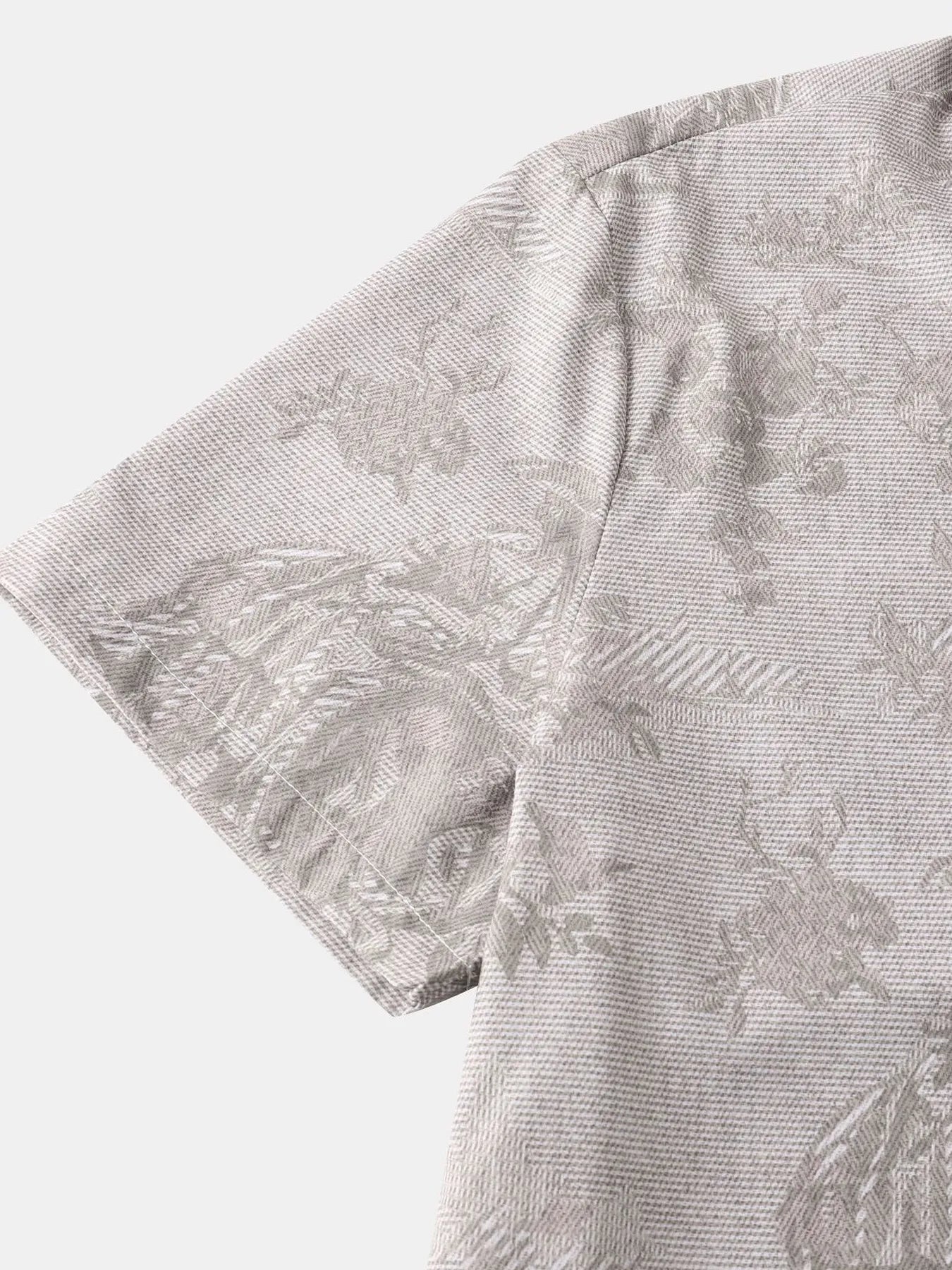 Men's Vintage Print Short Sleeve Casual Shirt NicholesGifts