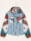 Drawstring Hooded Pocketed Denim Jacket nicholesgifts
