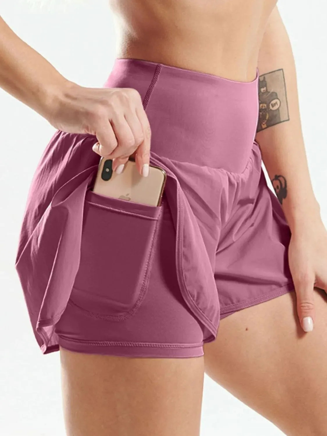 Pocketed High Waist Active Shorts Trendsi