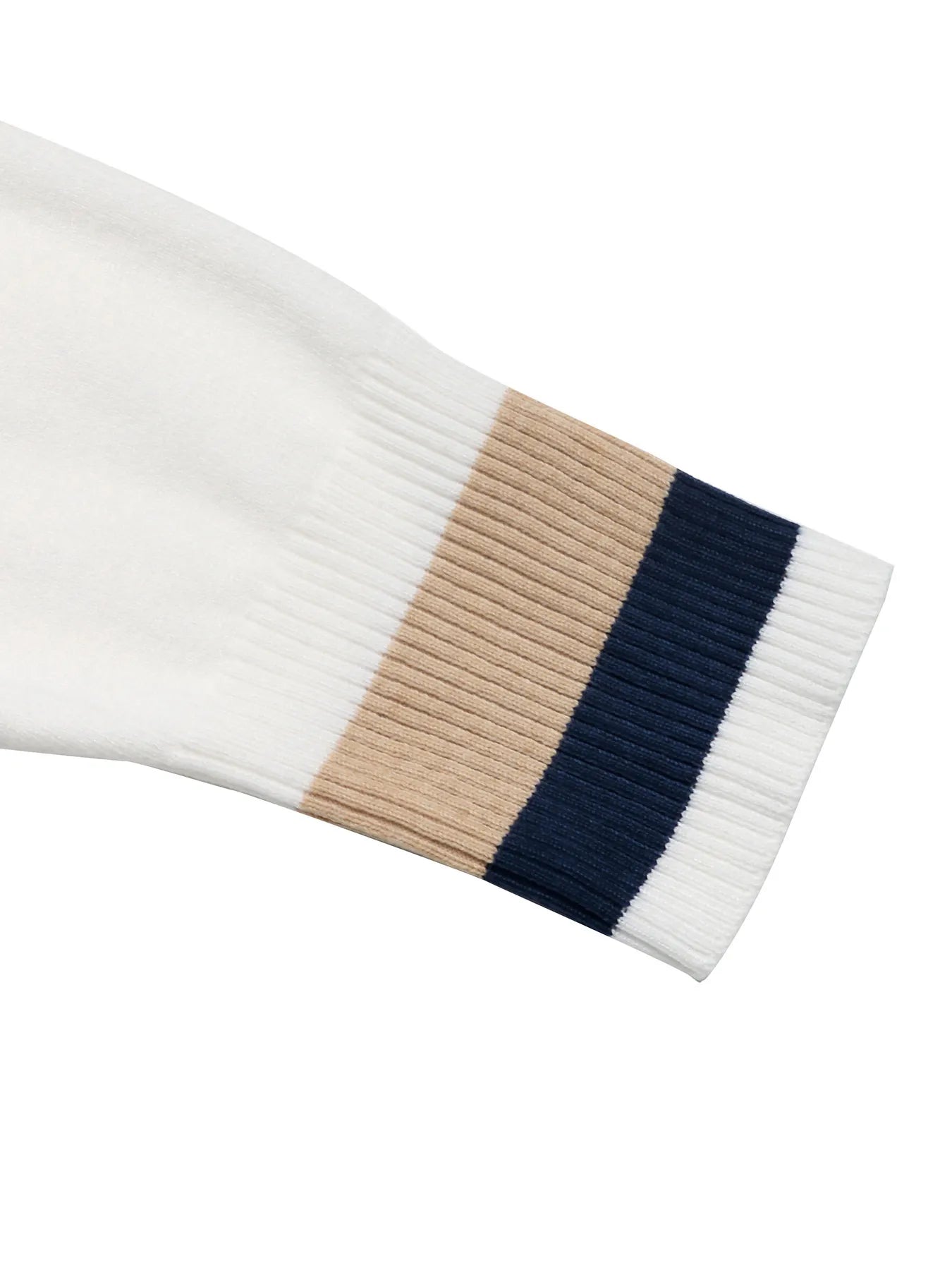 Color Block Round Neck Sweater with Ribbed Trim