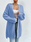 Open Front Dropped Shoulder Slit Cardigan nicholesgifts