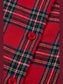 Plaid Contrast Patched Christmas Holiday Long Sleeve Shirt and Short 2pcs Pajama Set nicholesgifts