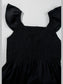 V Neck Ruffled Cap Sleeve Smocked Maxi Dress nicholesgifts
