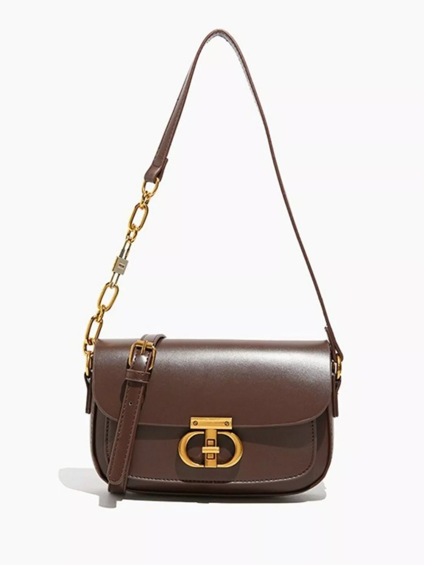Leather Flap Shoulder Bag nicholesgifts