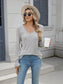 Lace Detail V-Neck Long Sleeve T-Shirt nicholesgifts