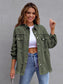 Distressed Drop Shoulder Denim Jacket nicholesgifts