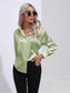 Collared Neck Buttoned Long Sleeve Shirt nicholesgifts